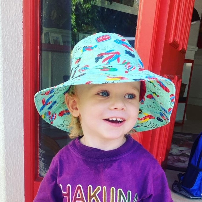 Bucket Hat 7cm Brim MINTY PLANES