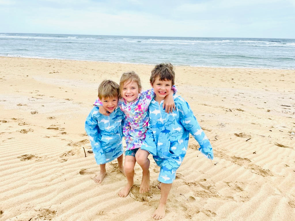 Hooded Towel/ Swim Poncho SHARKS