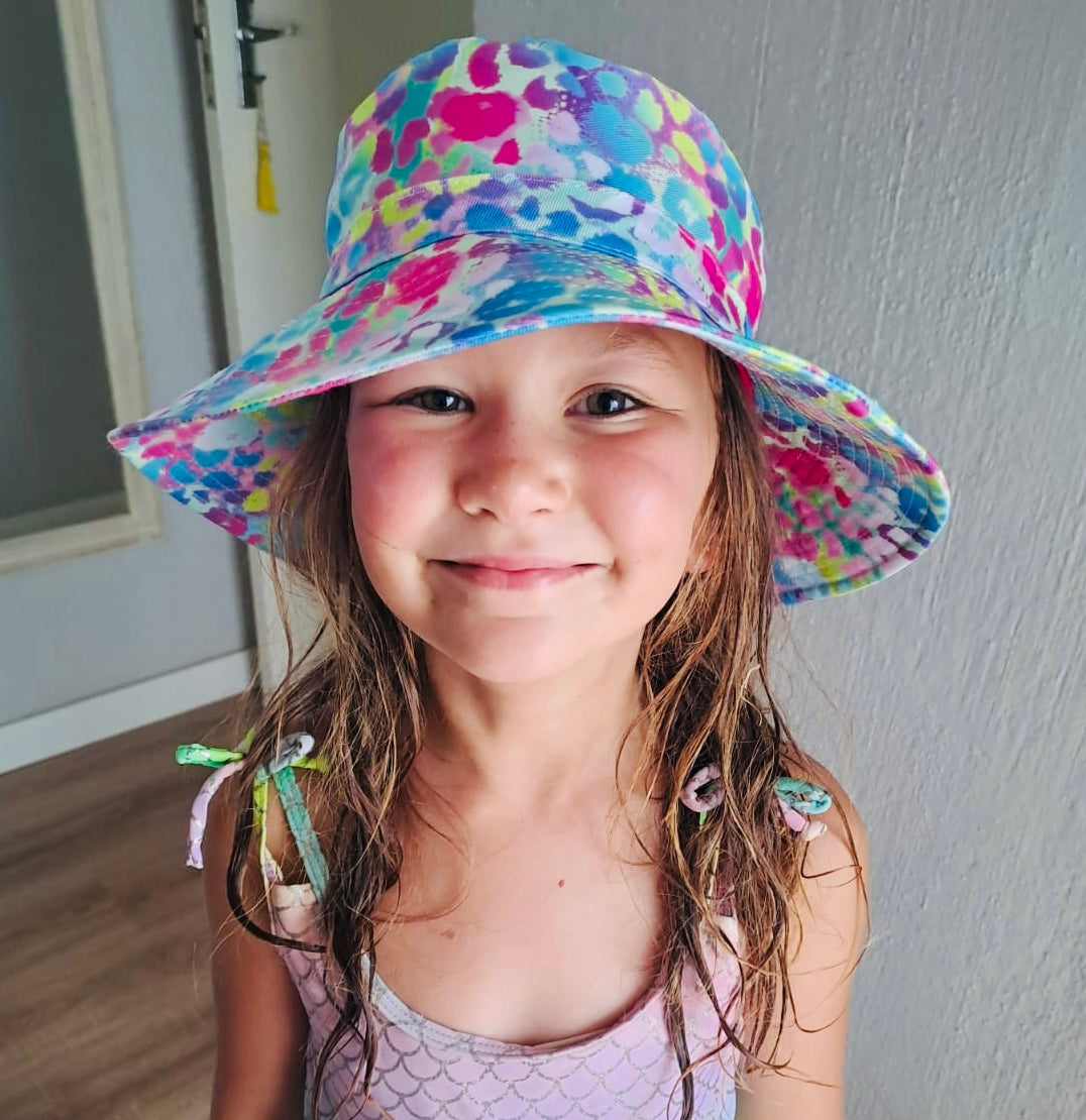 Bucket Hat 7cm Brim PASTEL LEOPARD