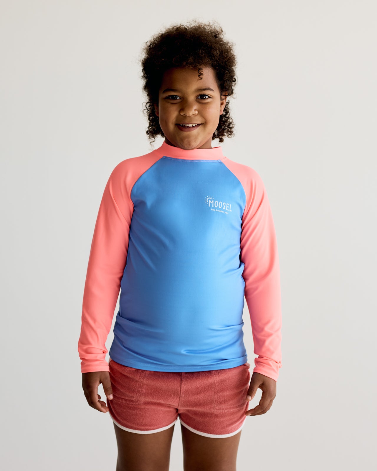 Blue and Peach Long Sleeve Rash Vest