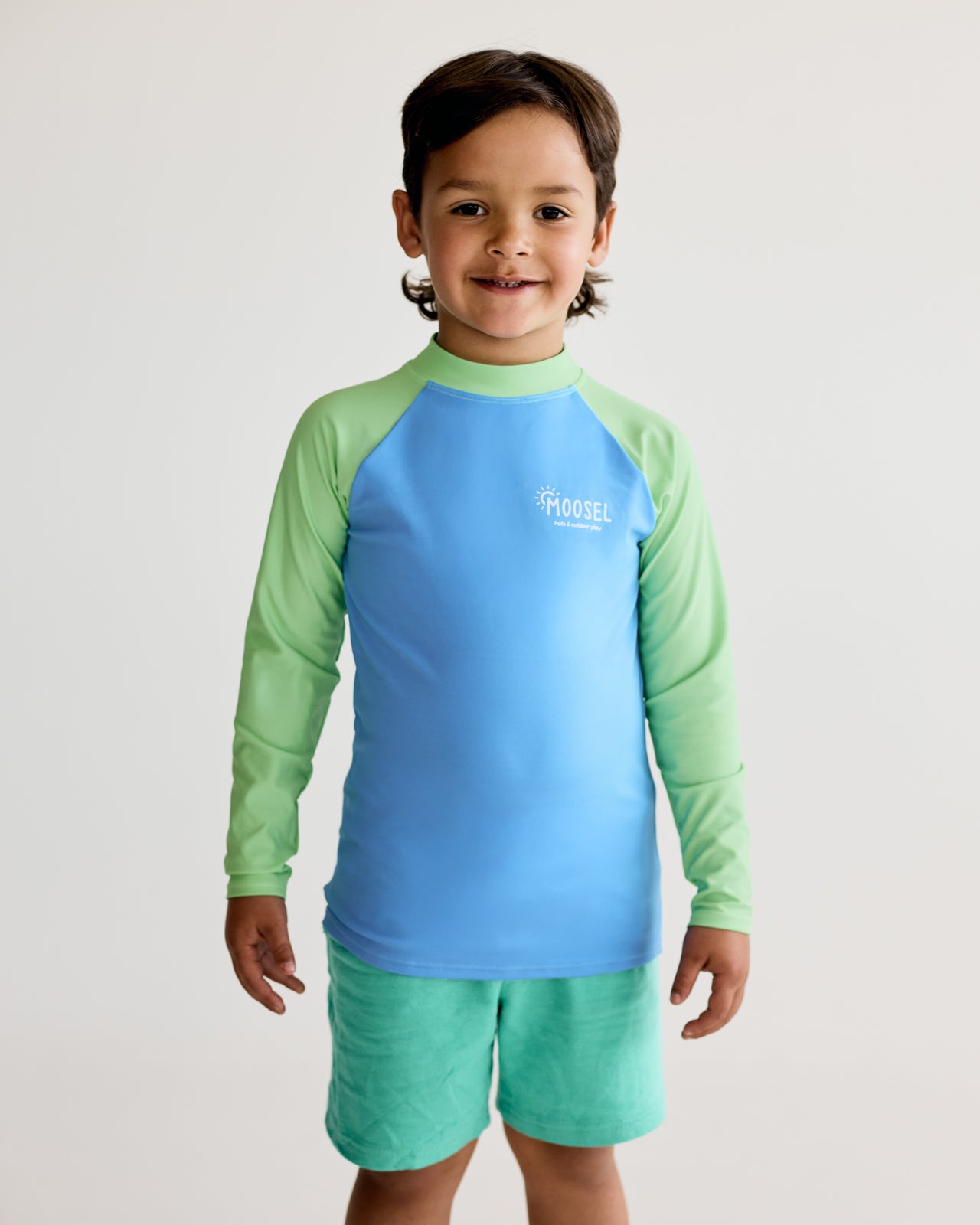 Blue and Green Long Sleeve Rash Vest