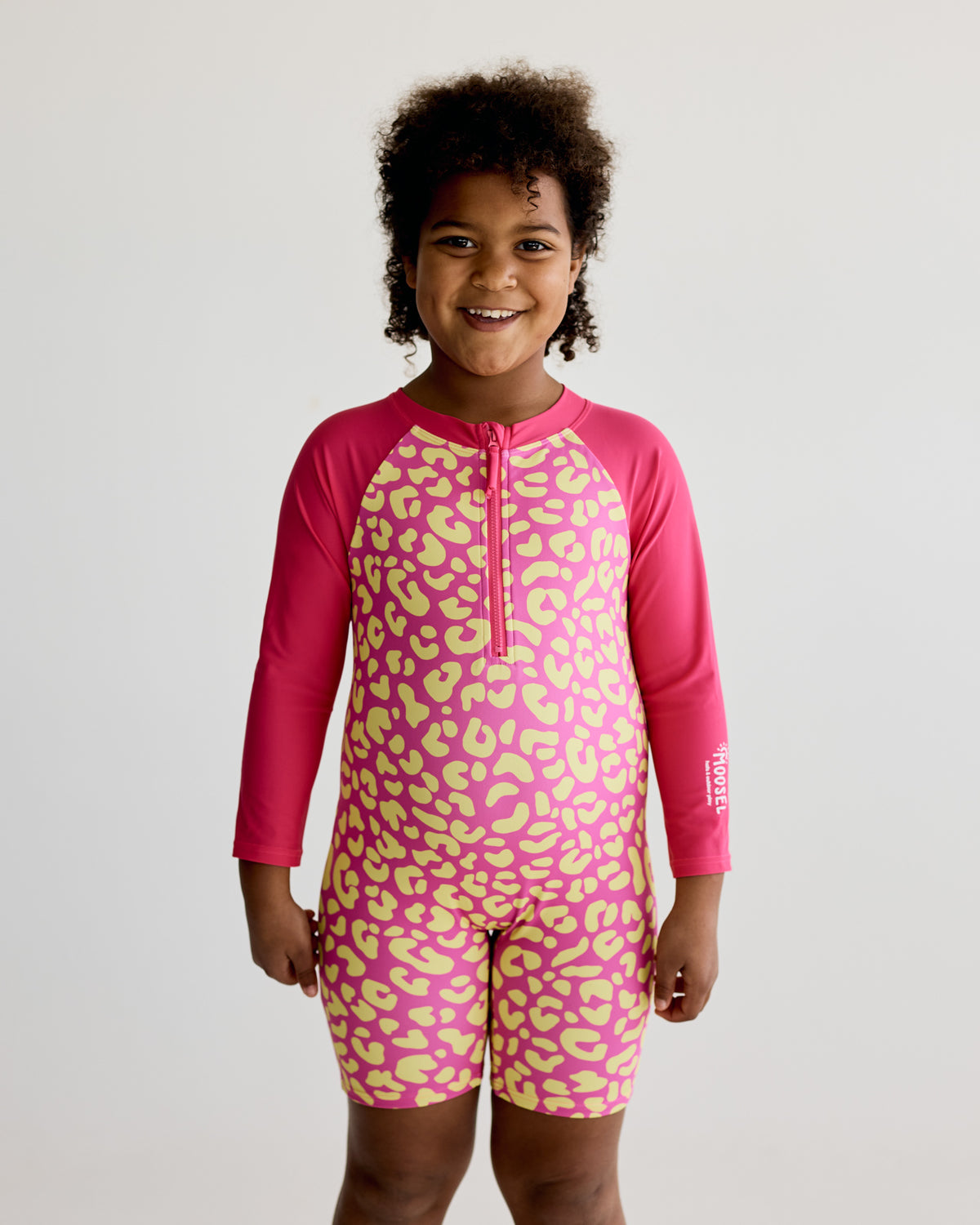 Leopard Print Onesie - Pink & Yellow