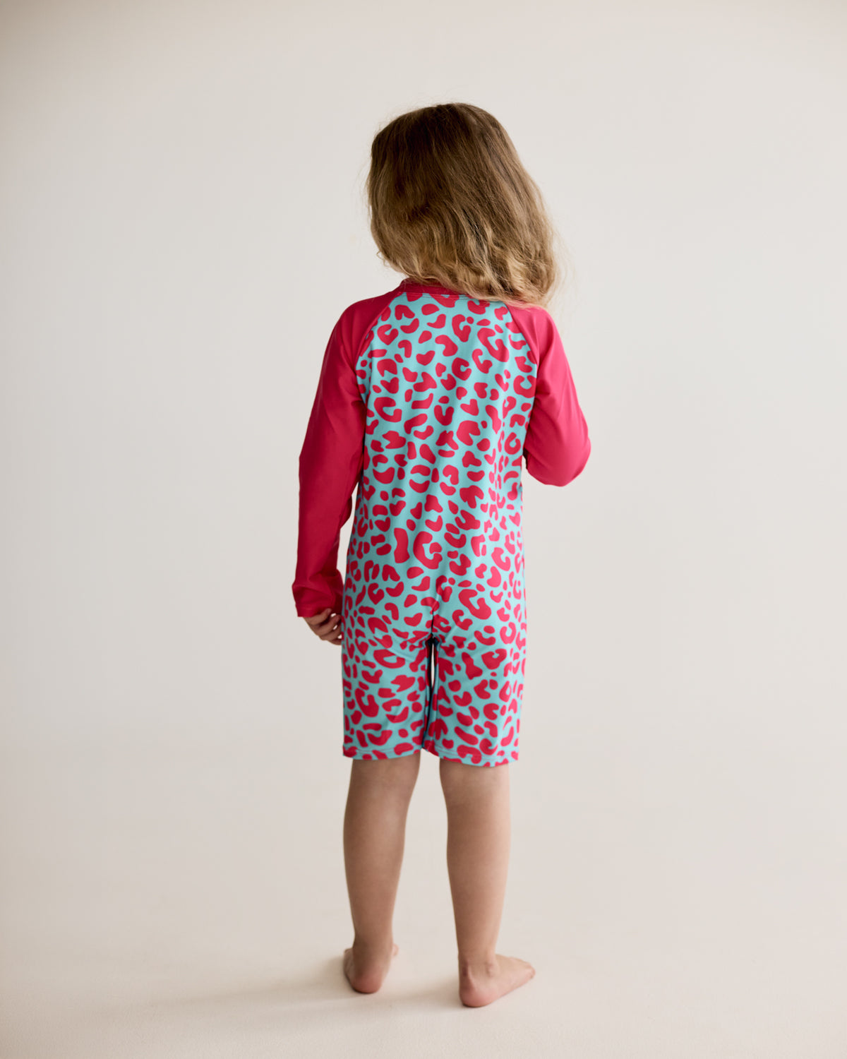 Leopard Print Onesie - Pink & Teal