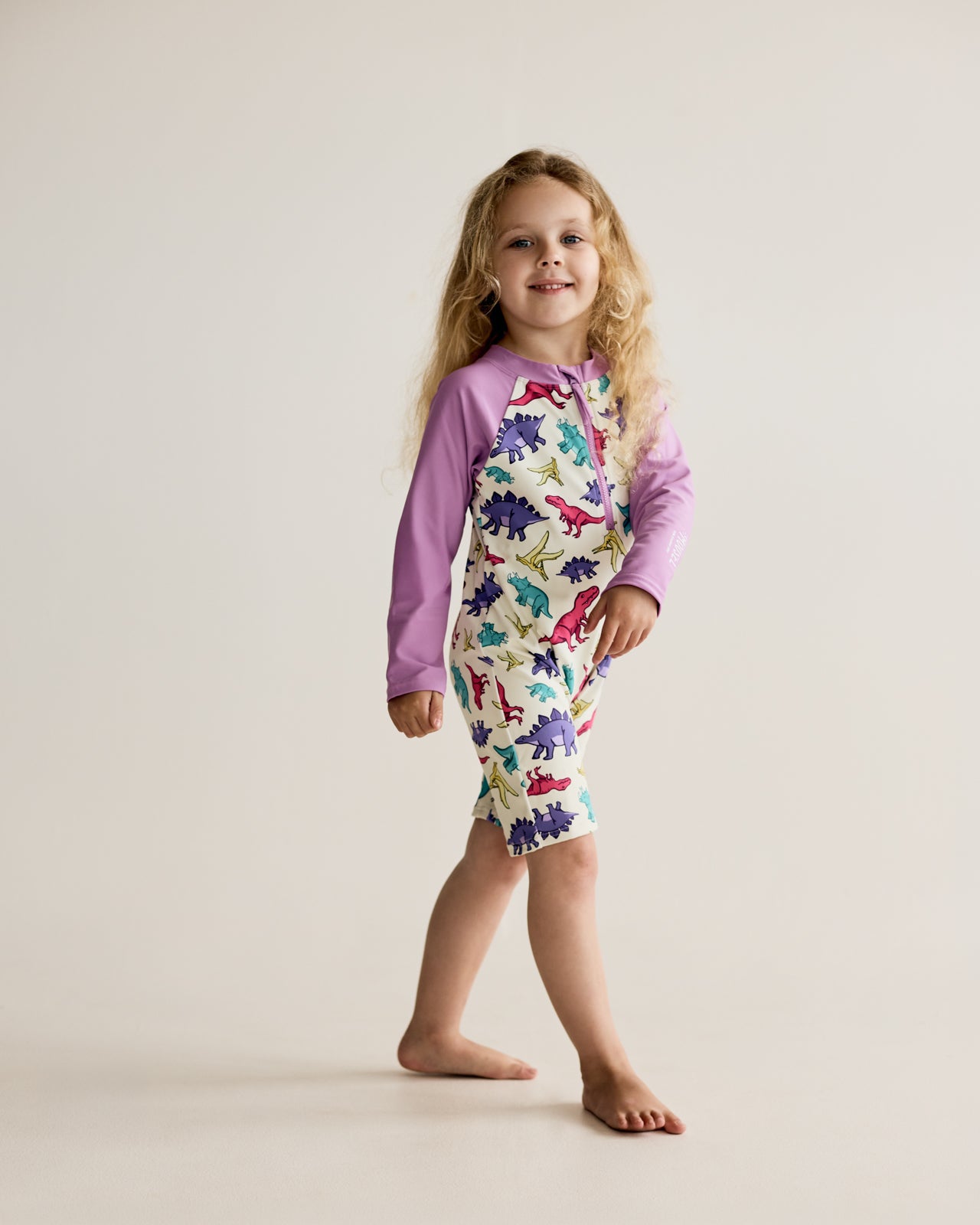 Dinosaur Swim Onesie - Pink