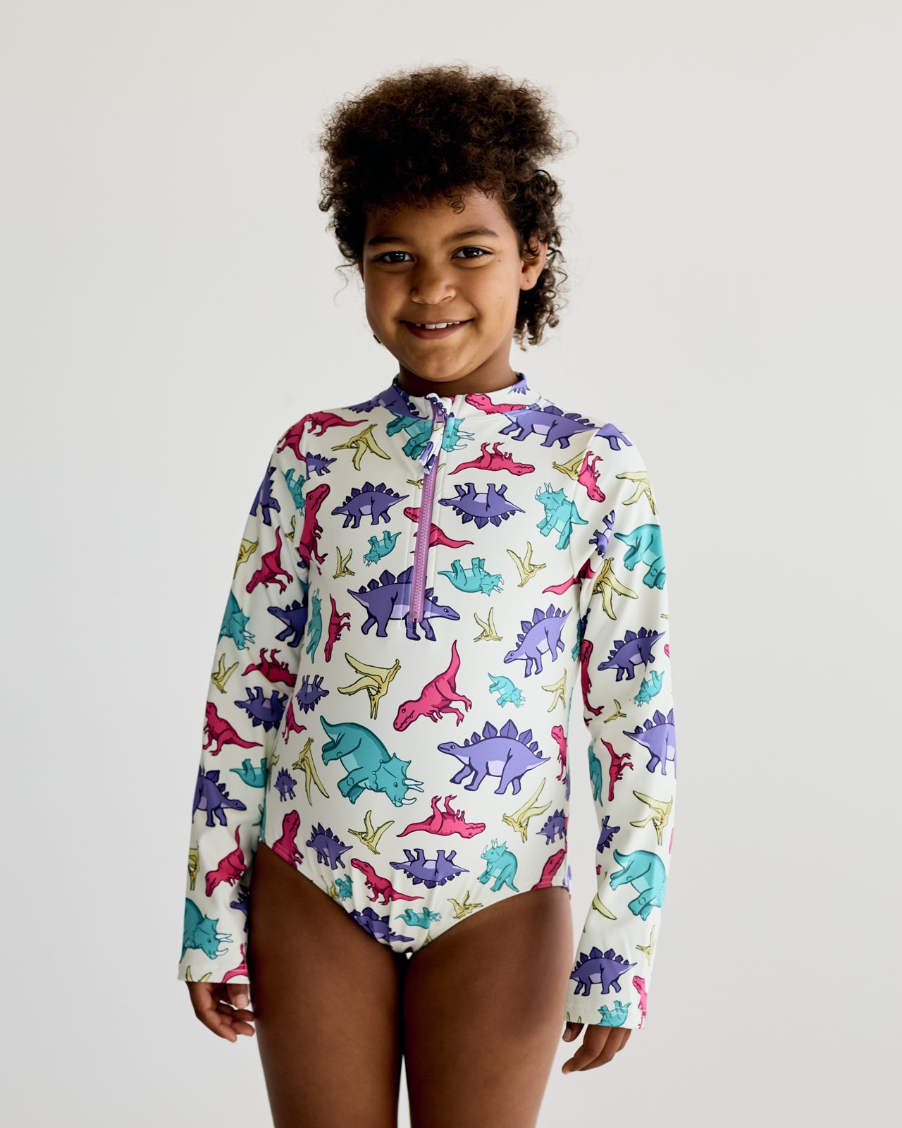 Dinosaur Swimming Costume - Pink