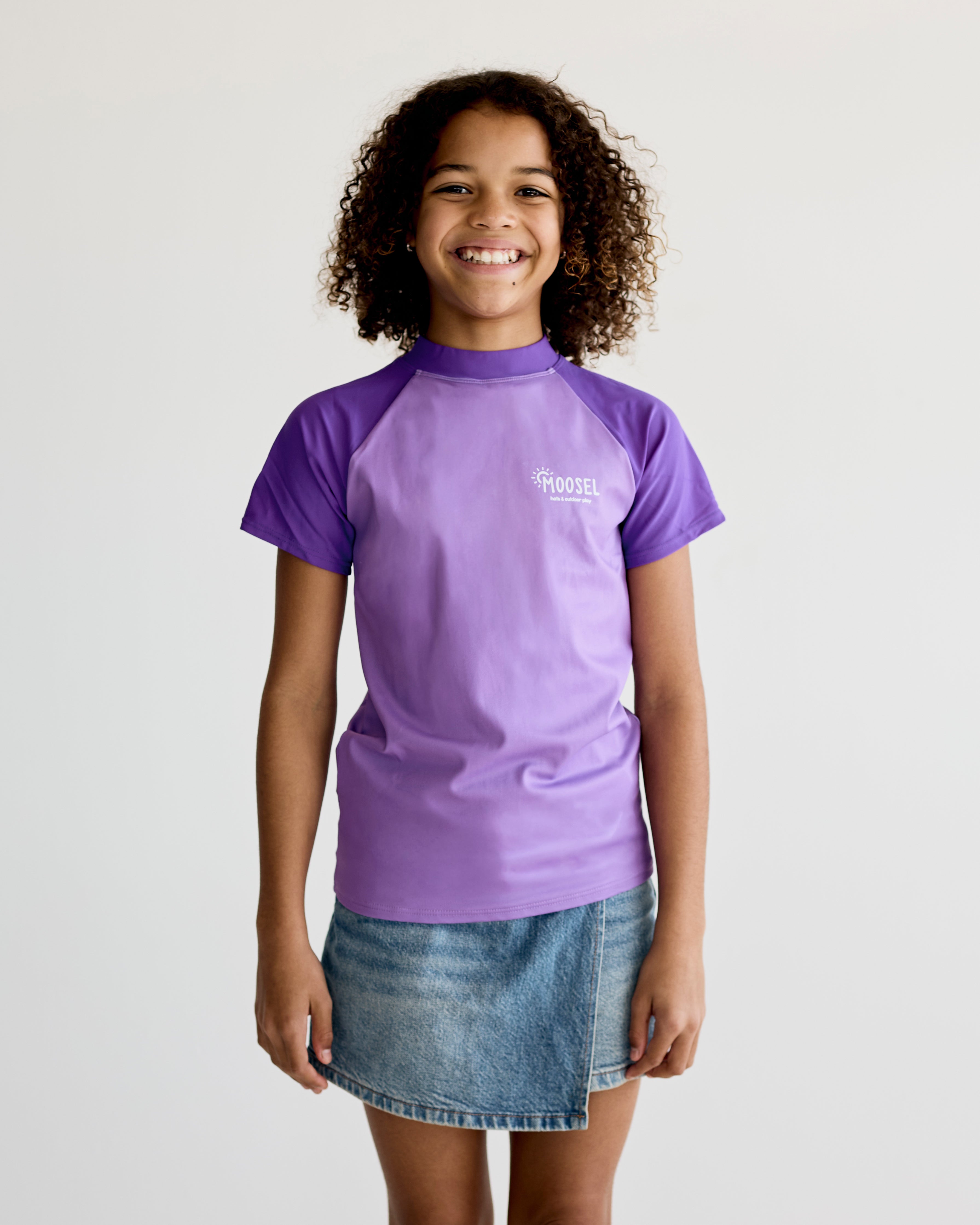 Purple Short Sleeve Rash Vest