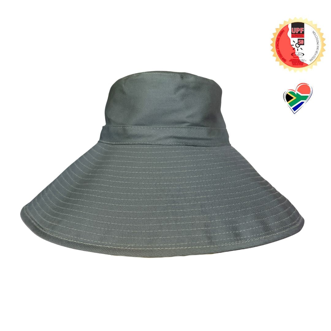 Ladies Olive/Beige | Bucket Hat 14cm Ultra Wide Brim