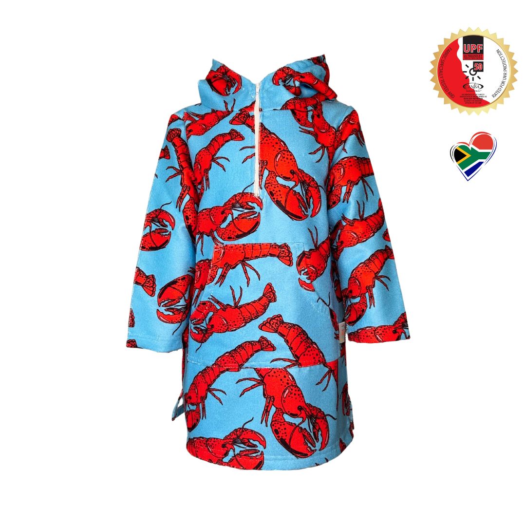 Hooded Towel / Swim Poncho LOBSTER