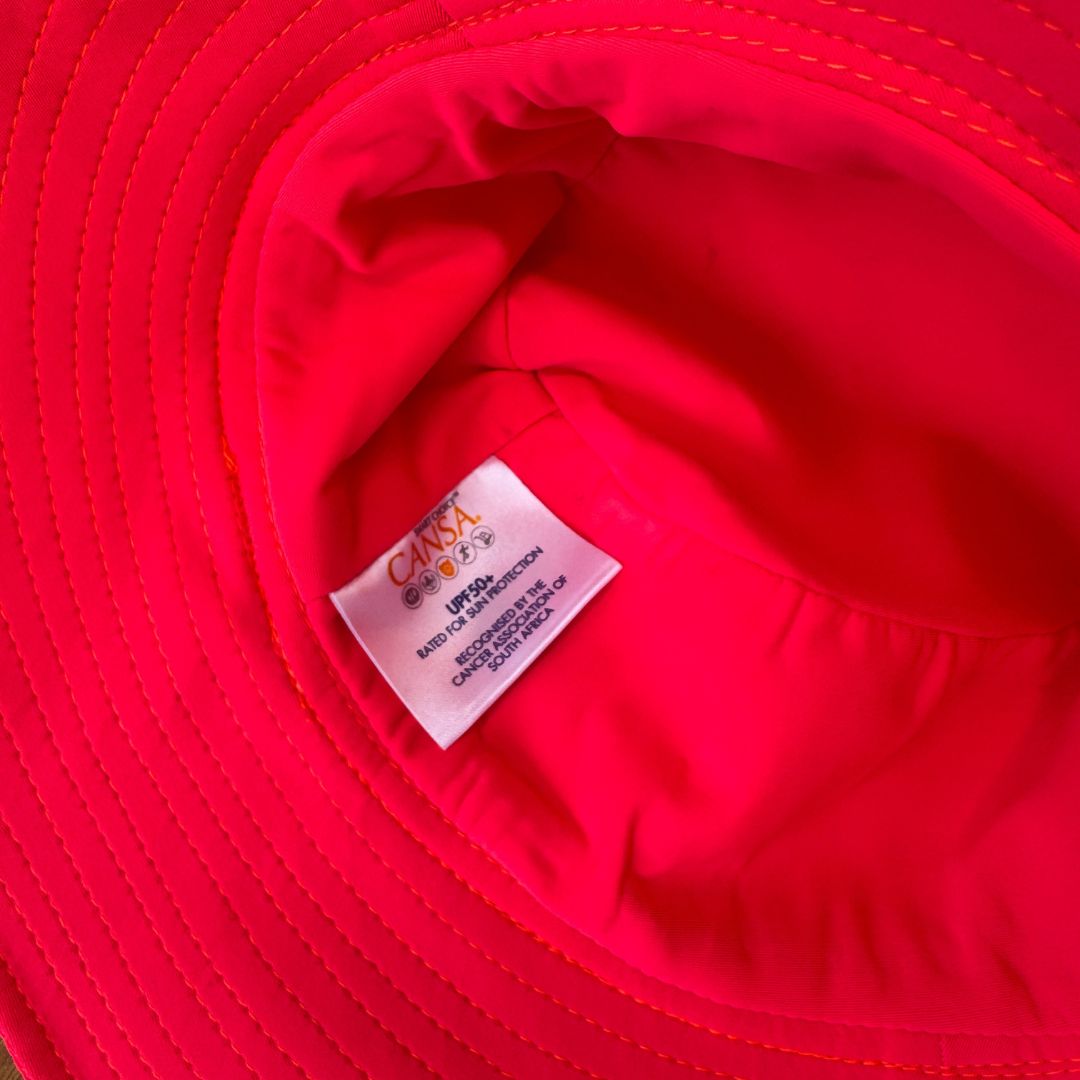 Bright Neon Swimming Bucket Hat TANGERINE SIZZLE