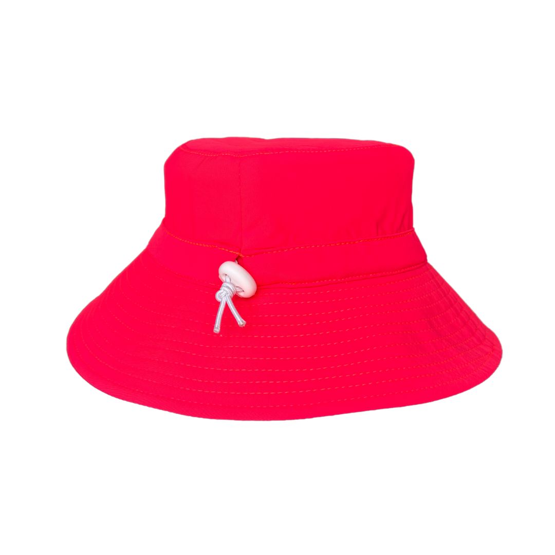 Bright Neon Swimming Bucket Hat TANGERINE SIZZLE
