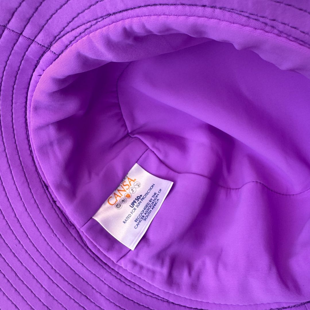 Bright Neon Swimming Bucket Hat PURPLE POP
