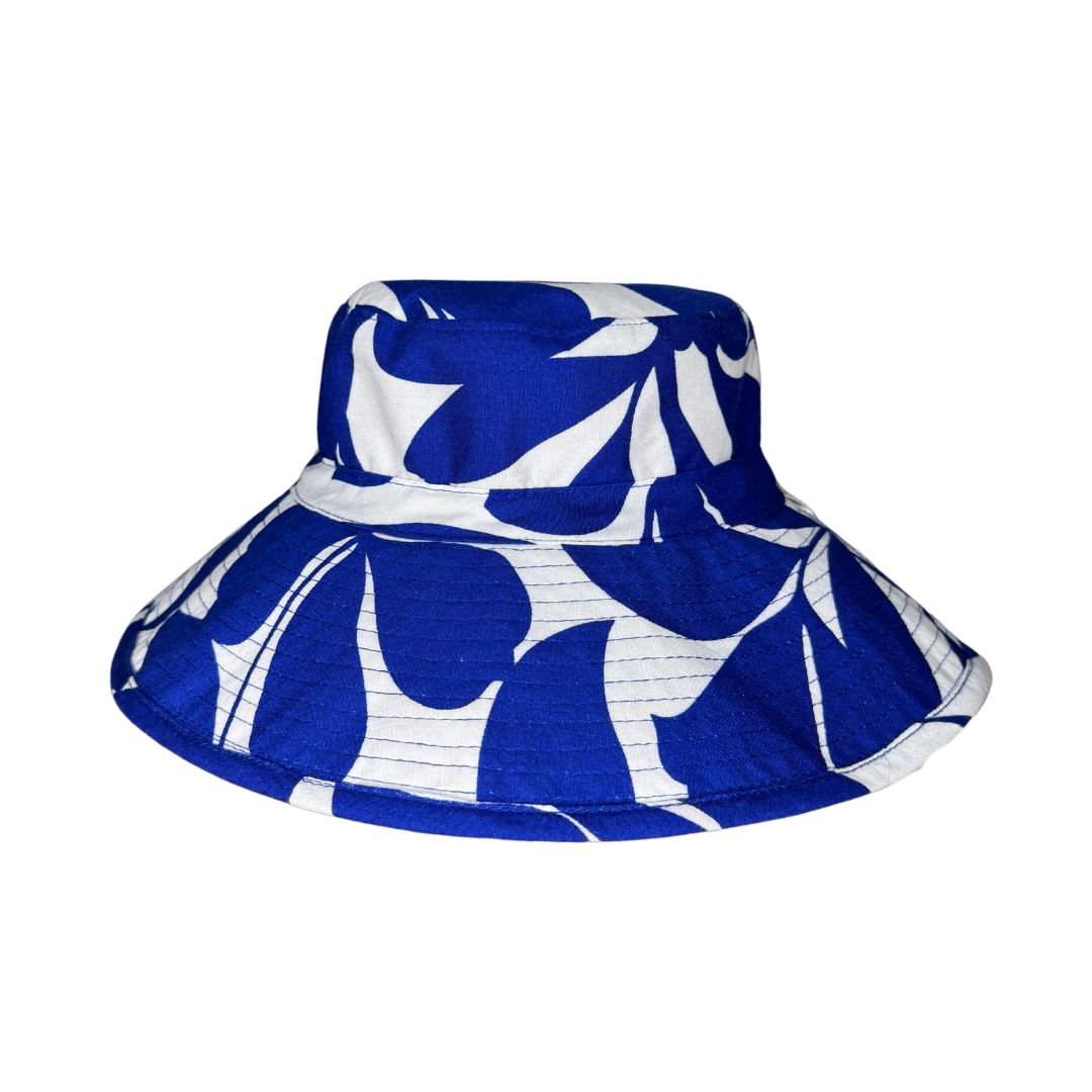 Navy & White Tropical Floral | Ladies Bucket Hat