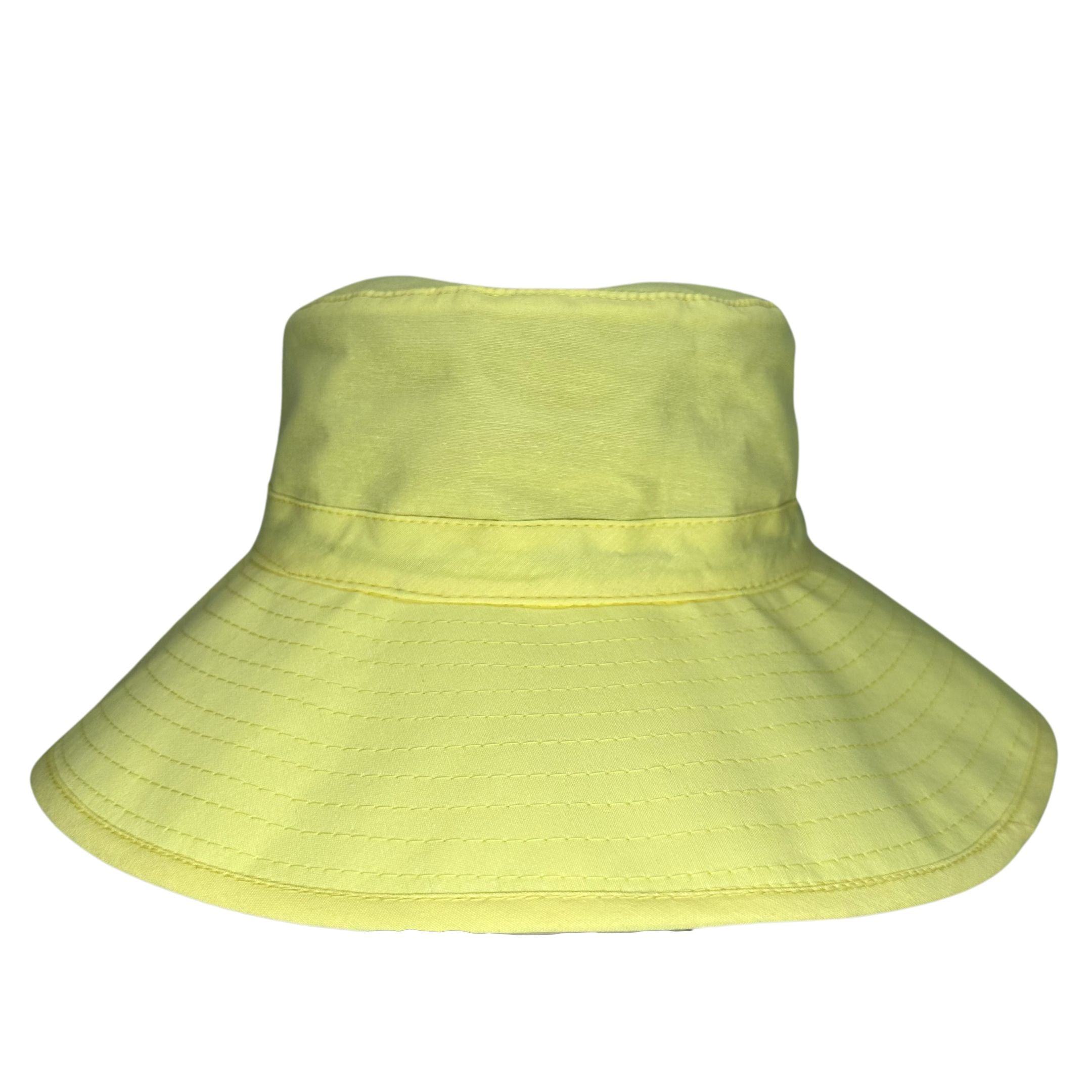 Pastel Lemon | Ladies Wide Brim Bucket Hat