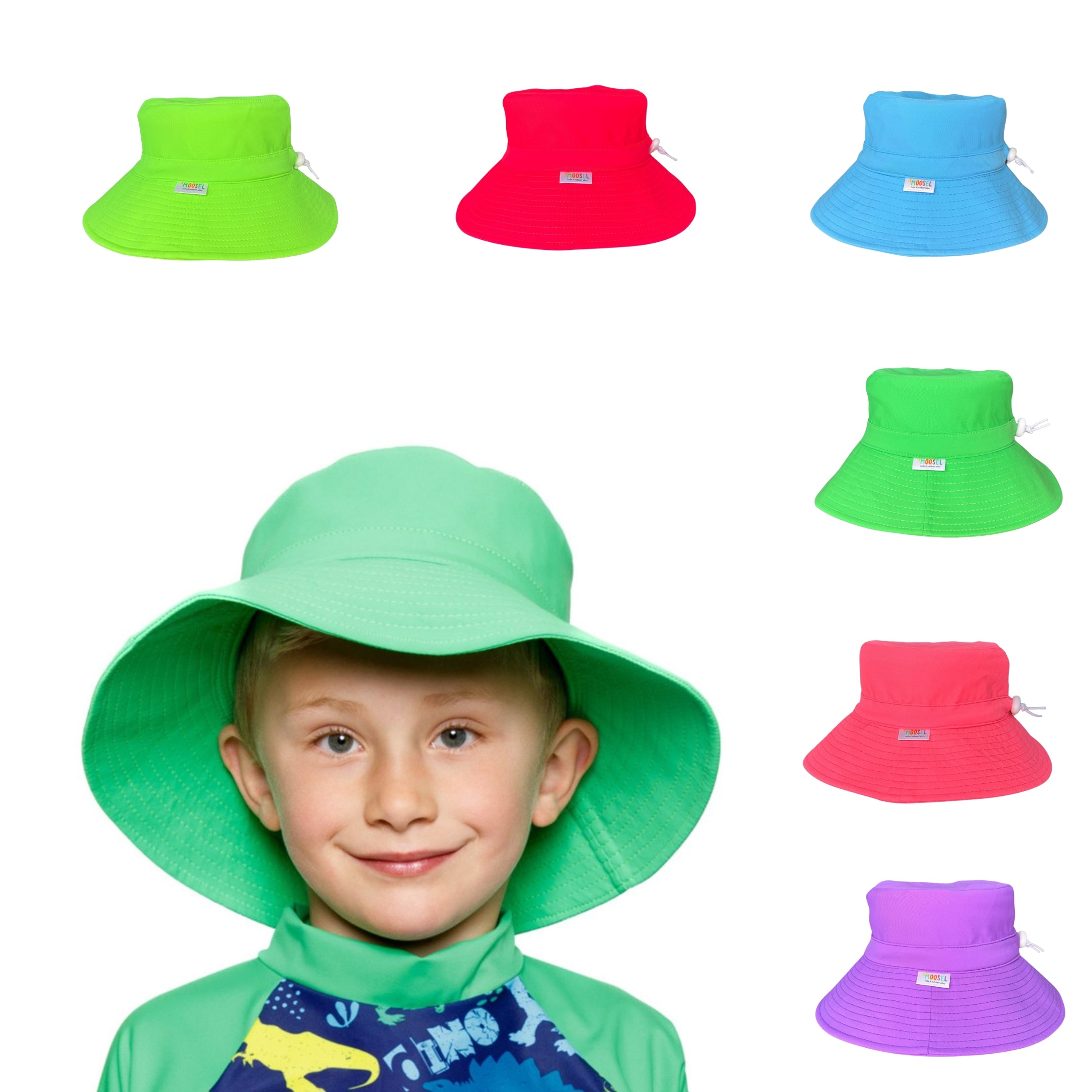 Bright High Visibility |Kids Swim Bucket Hat, Water Safety Essential