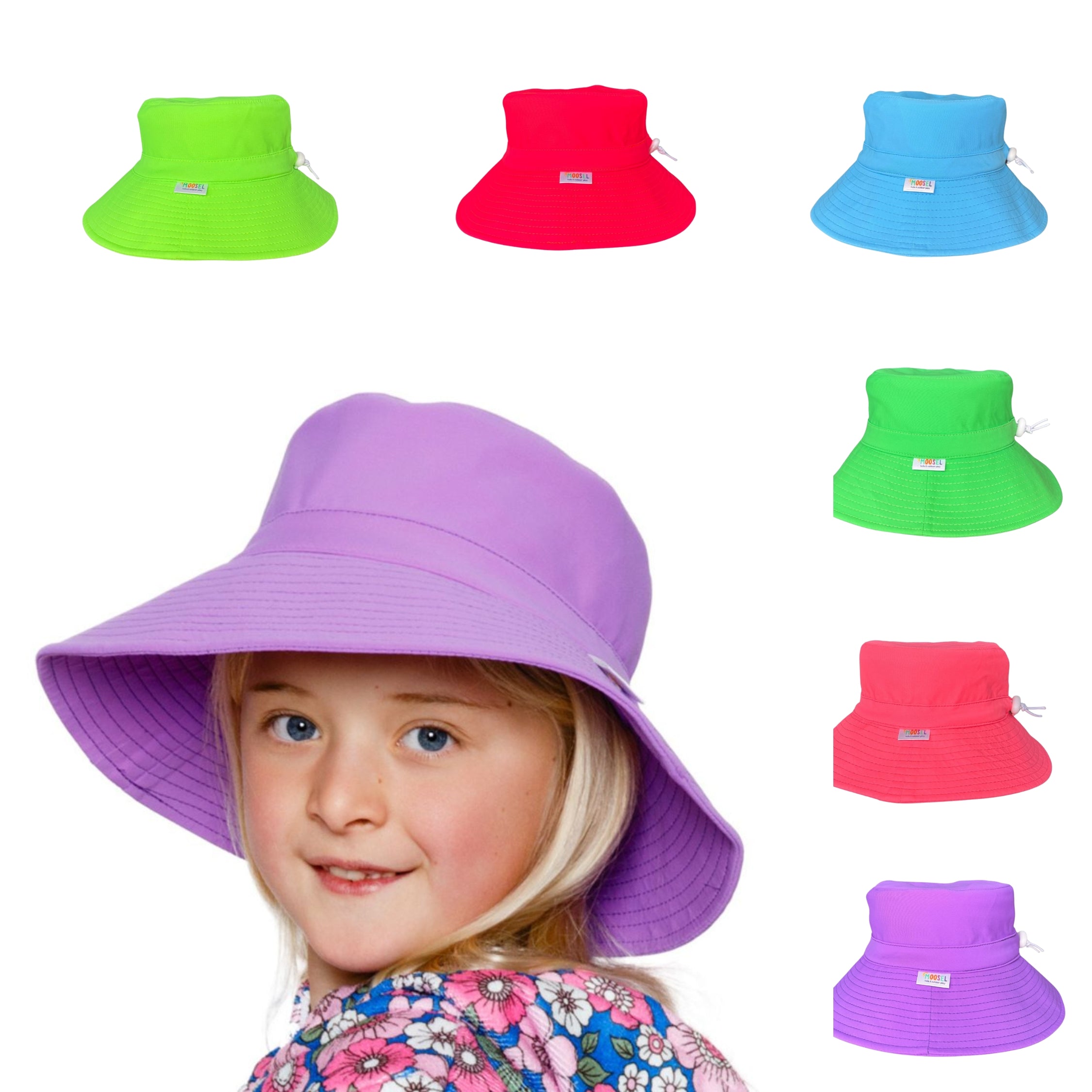 Bright High Visibility |Kids Swim Bucket Hat, Water Safety Essential