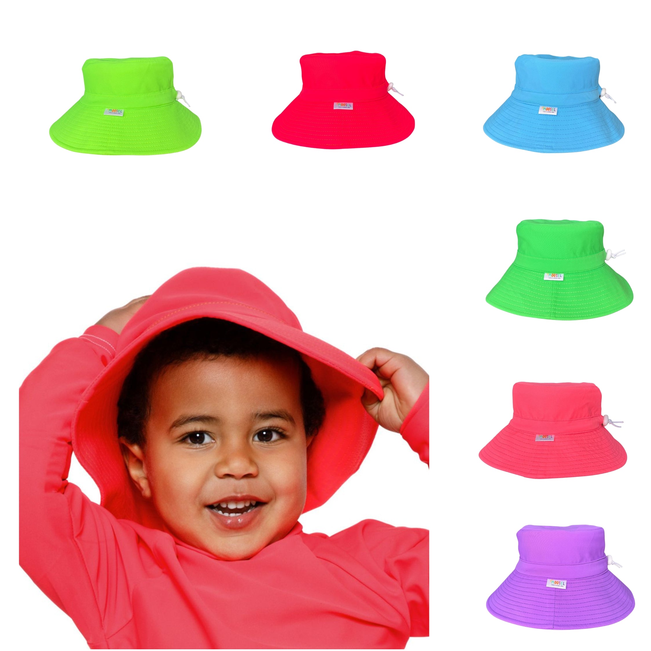 Bright High Visibility |Kids Swim Bucket Hat, Water Safety Essential