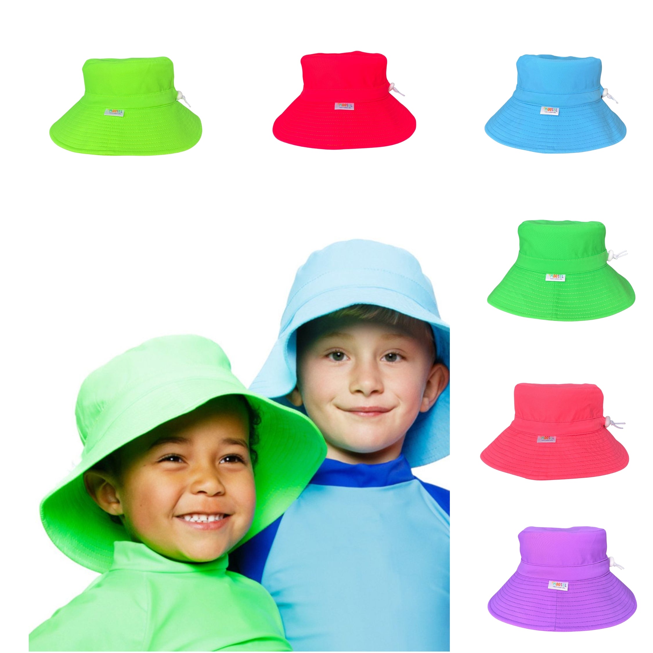 Bright High Visibility |Kids Swim Bucket Hat, Water Safety Essential