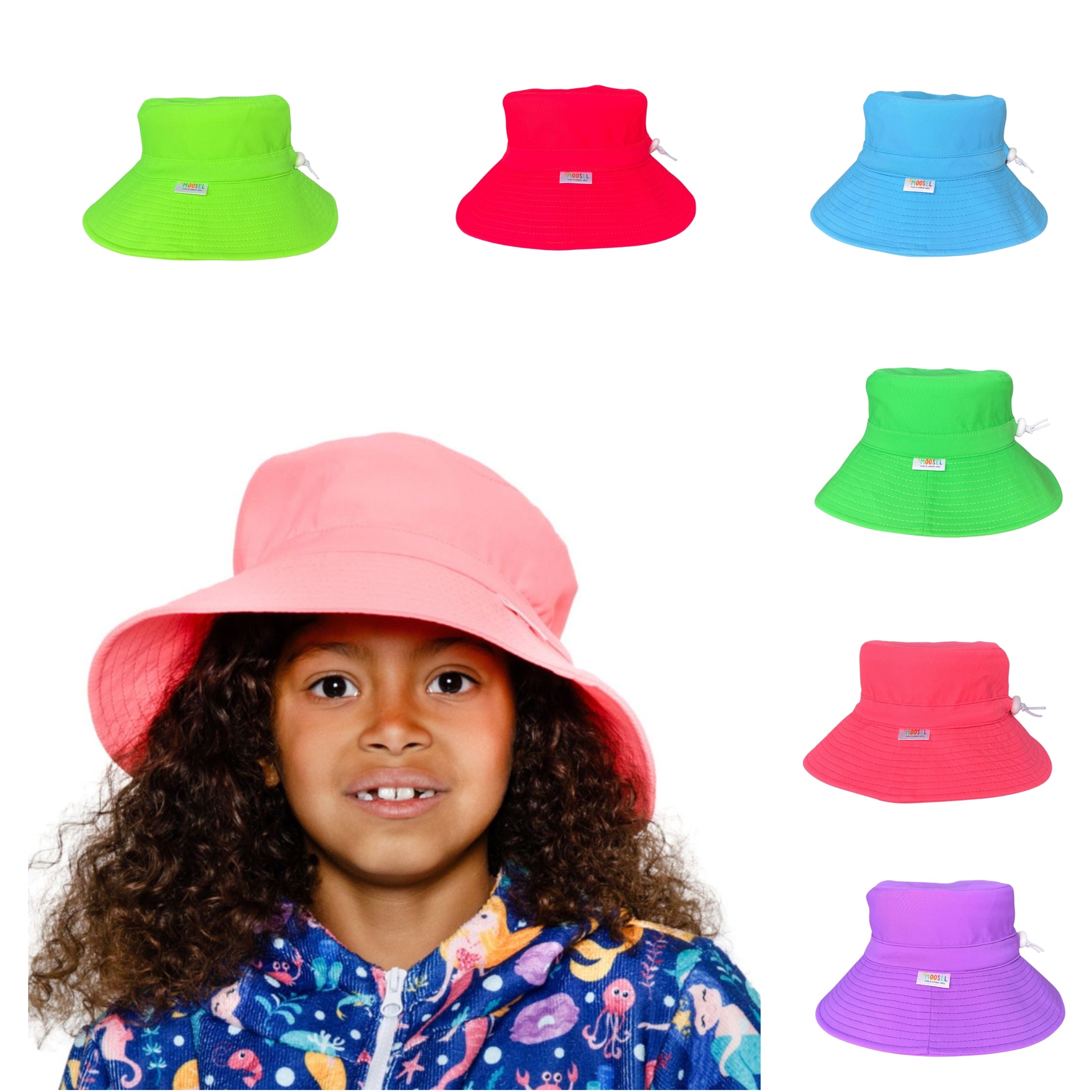 Bright High Visibility |Kids Swim Bucket Hat, Water Safety Essential
