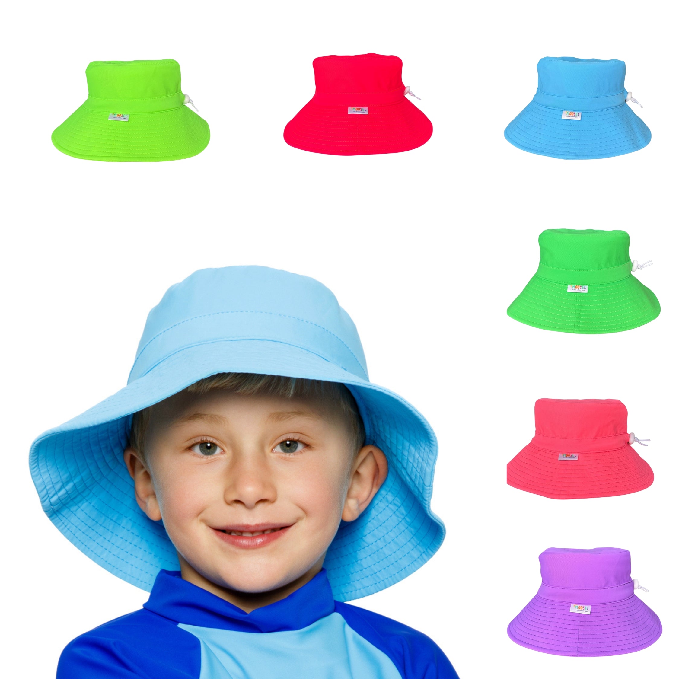 Bright High Visibility |Kids Swim Bucket Hat, Water Safety Essential