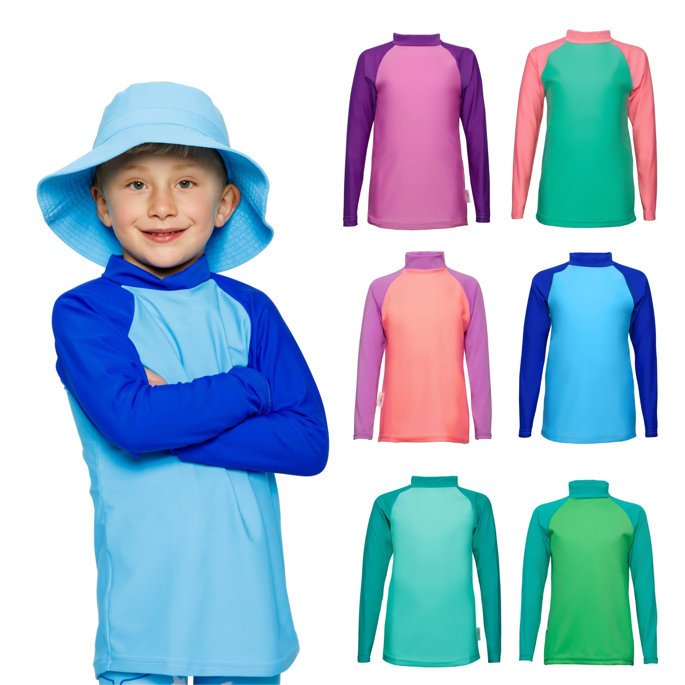 Boys Blue Navy|Swim Rash Vest, Full Coverage