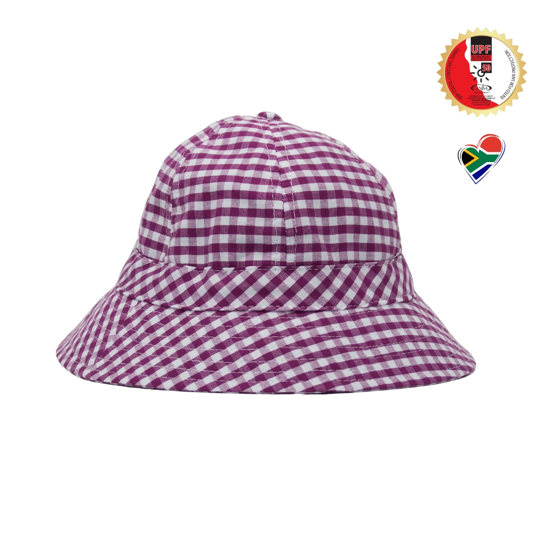 Purple Gingham | Baby & Toddler Sun Hat