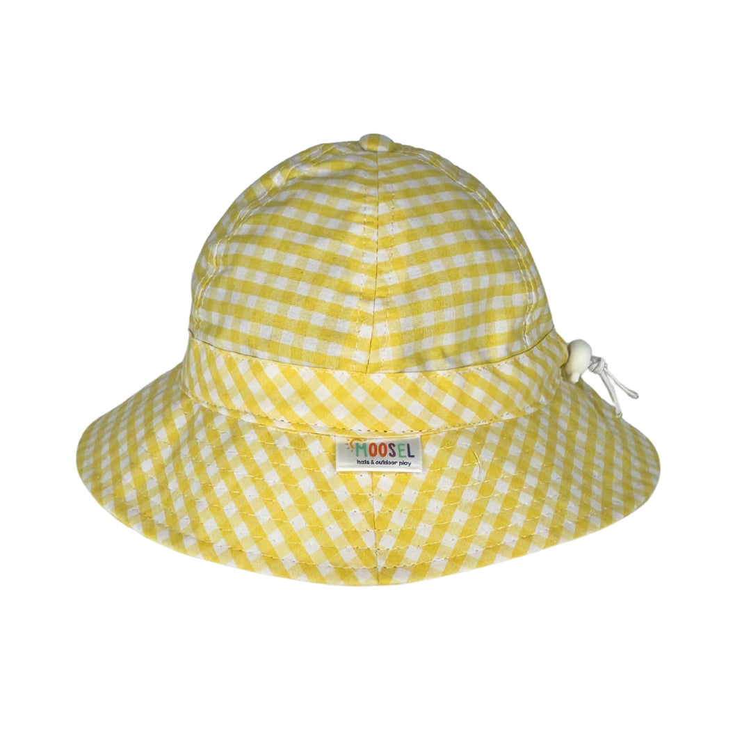 帽子 Misha&puff SunHat vintage yellow 2-4y Toddler Yellow Gingham Checkered Plaid | UPF50+Sun Hat |Moosel