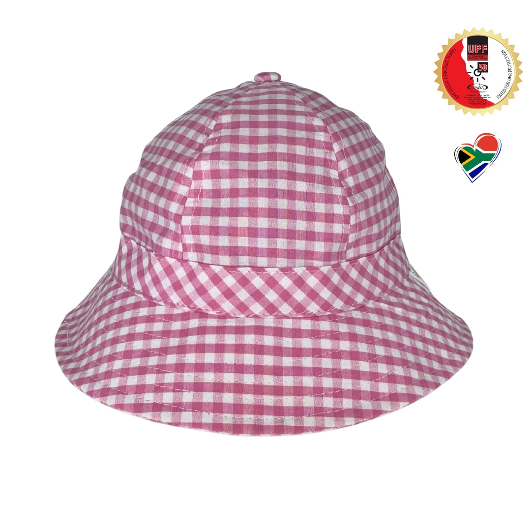 Pink Gingham | Baby & Toddler Sun Hat