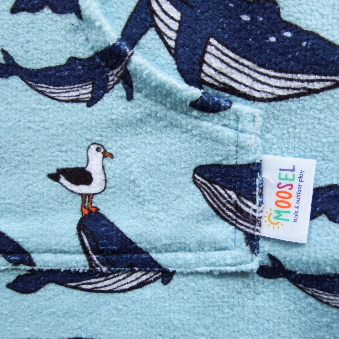 Killer Whale Seagulls | Hooded Beach Towel, Full Zip