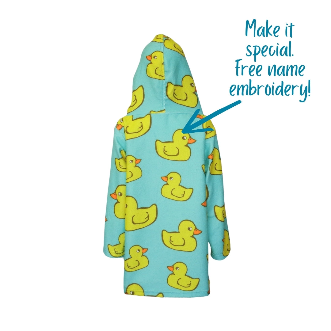 Yellow Rubber Ducks | Hooded Beach Towel, Full Zip