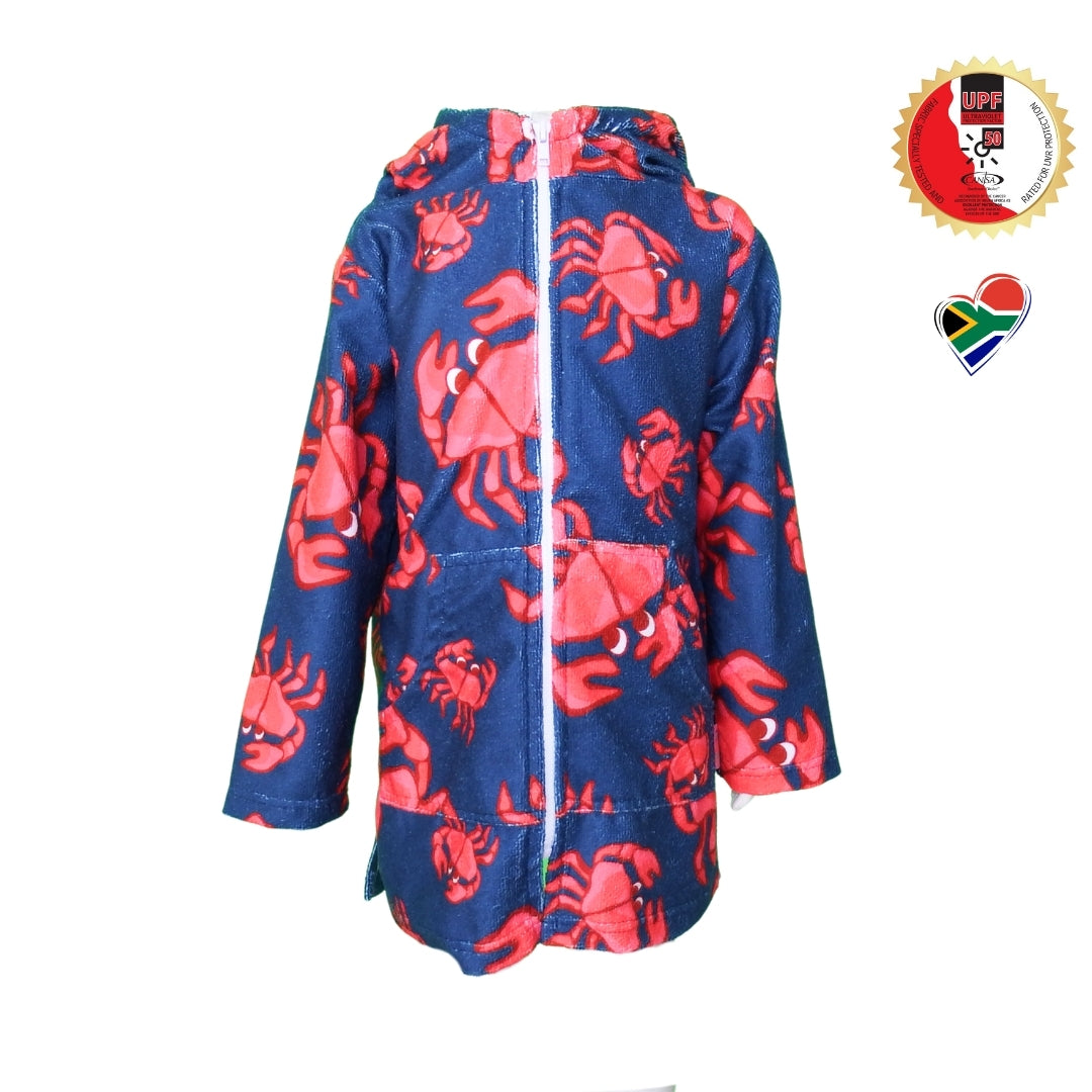 Crabs | Hooded Beach Towel, Full Zip