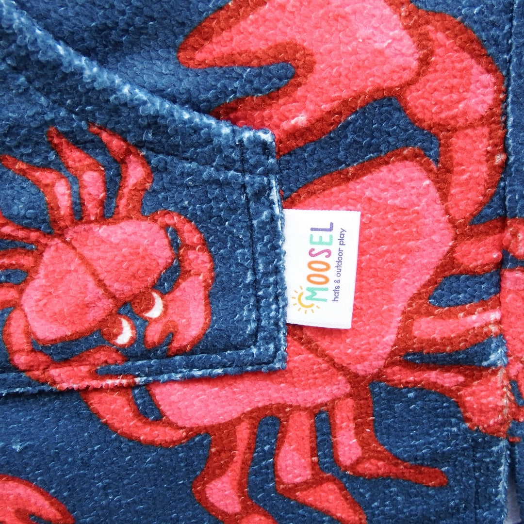 Crabs | Hooded Beach Towel, Full Zip