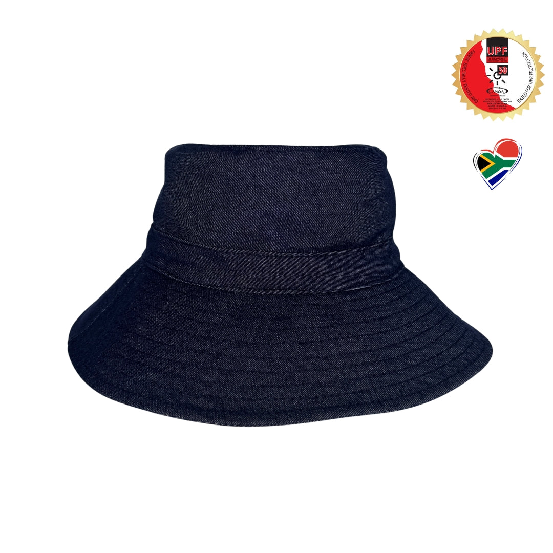Navy Denim Baby | Bucket Hat, 7cm Brim