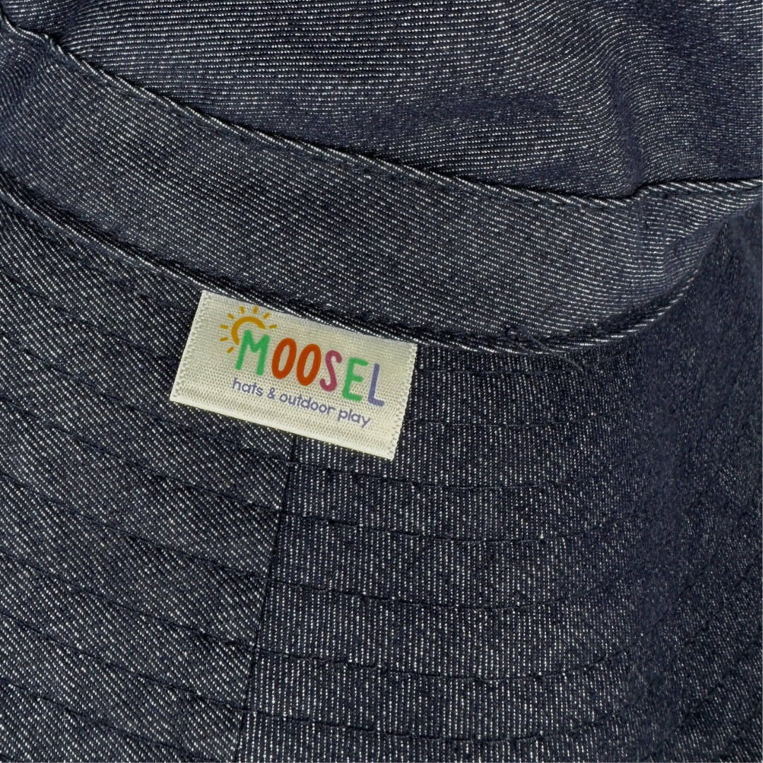Navy Denim Baby | Bucket Hat, 7cm Brim