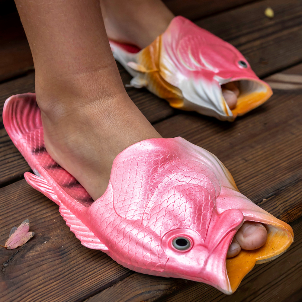 Pink Salmon| Fish Flip Flop Slops/ Slippers
