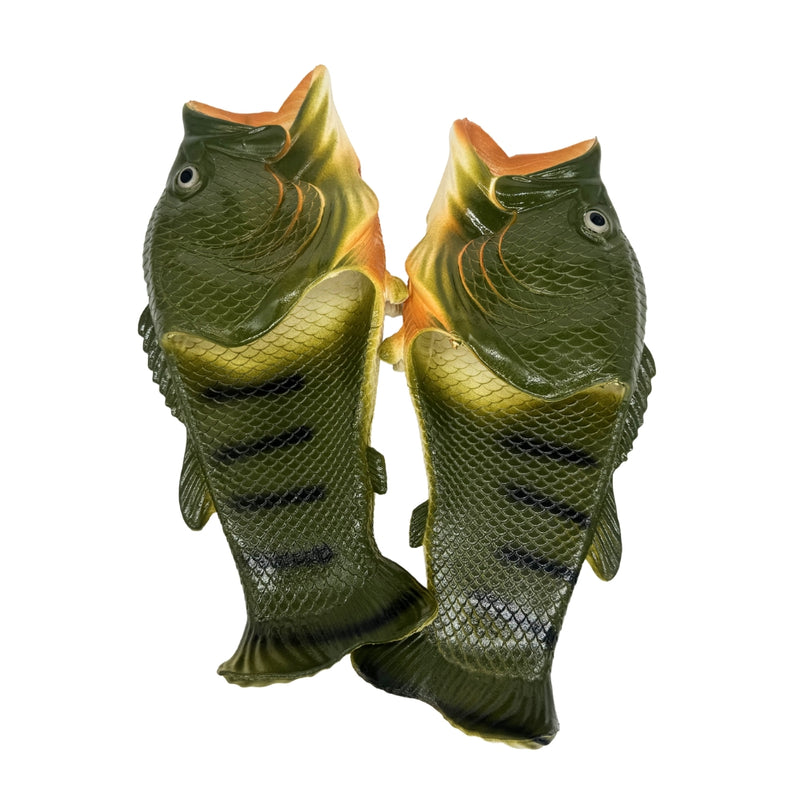 Green Bass Classic Fish Slops, Flip Flops, Slippers, Sliders Moosel™