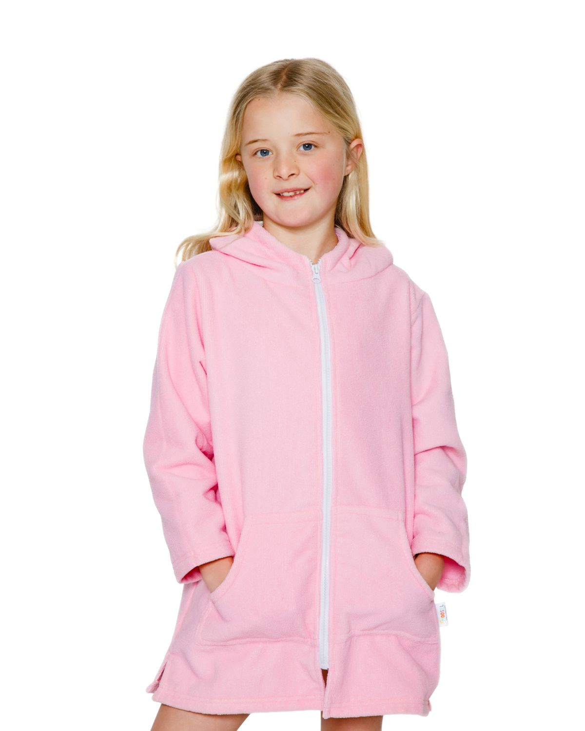 Pink | Hooded Beach Towel, Full Zip