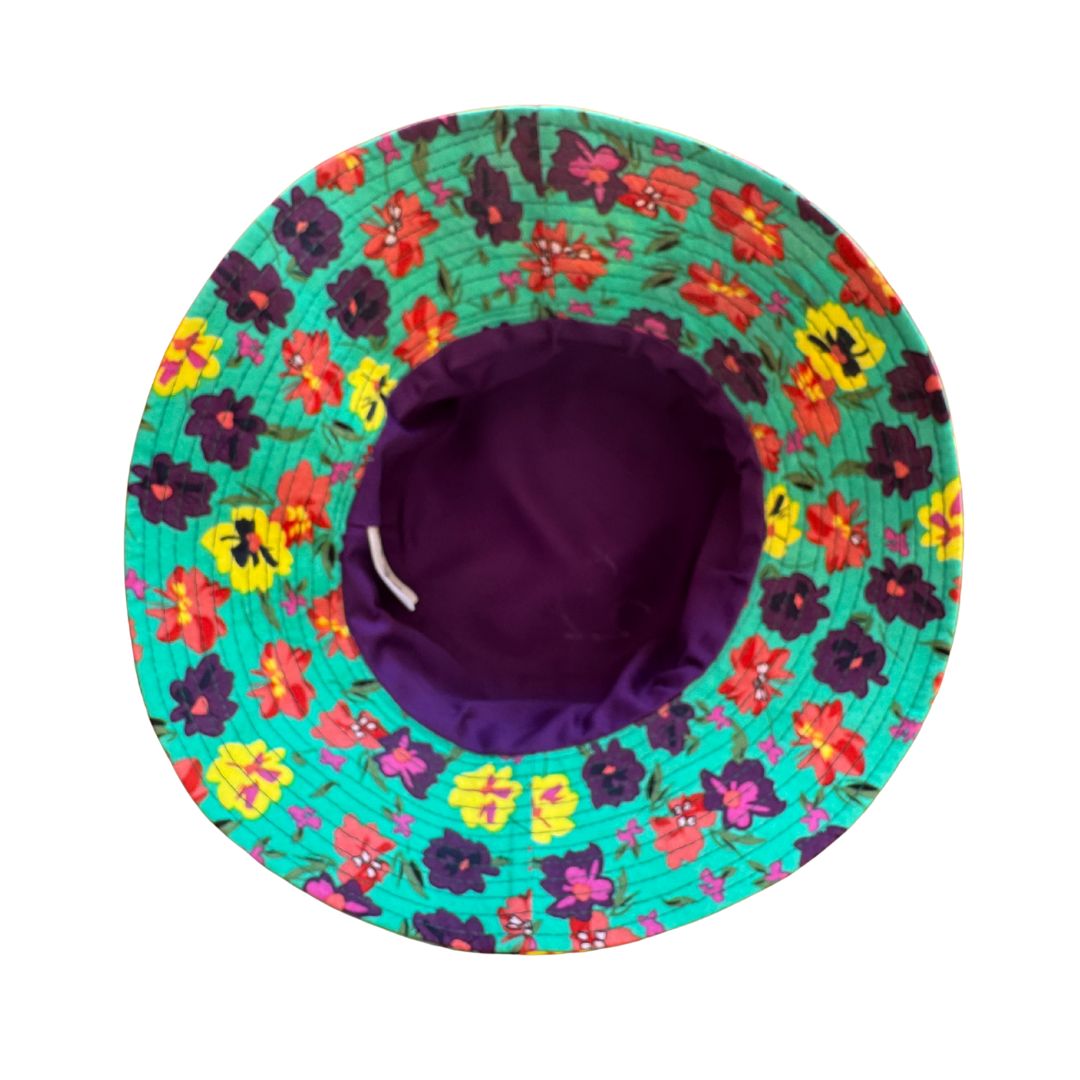 Green Floral|Kids Bucket Hat