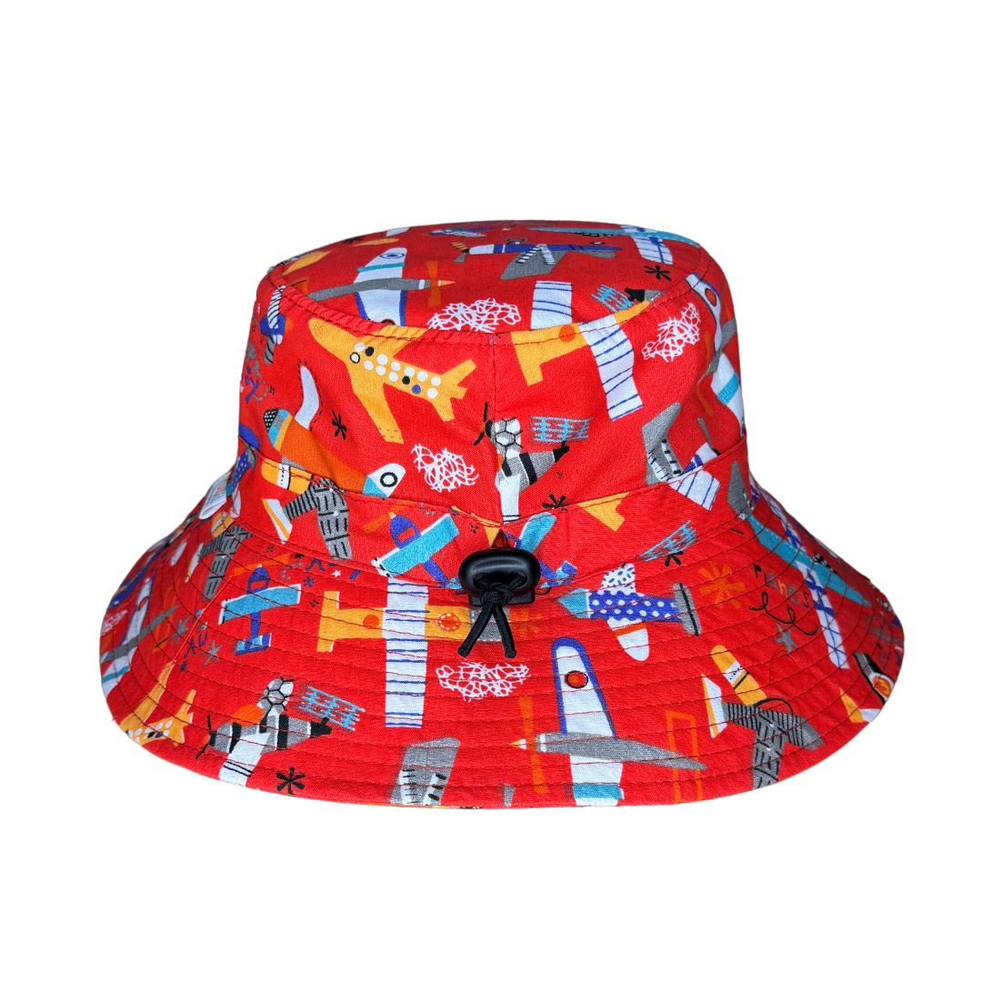 Bucket Hat 7cm Brim RED PLANES