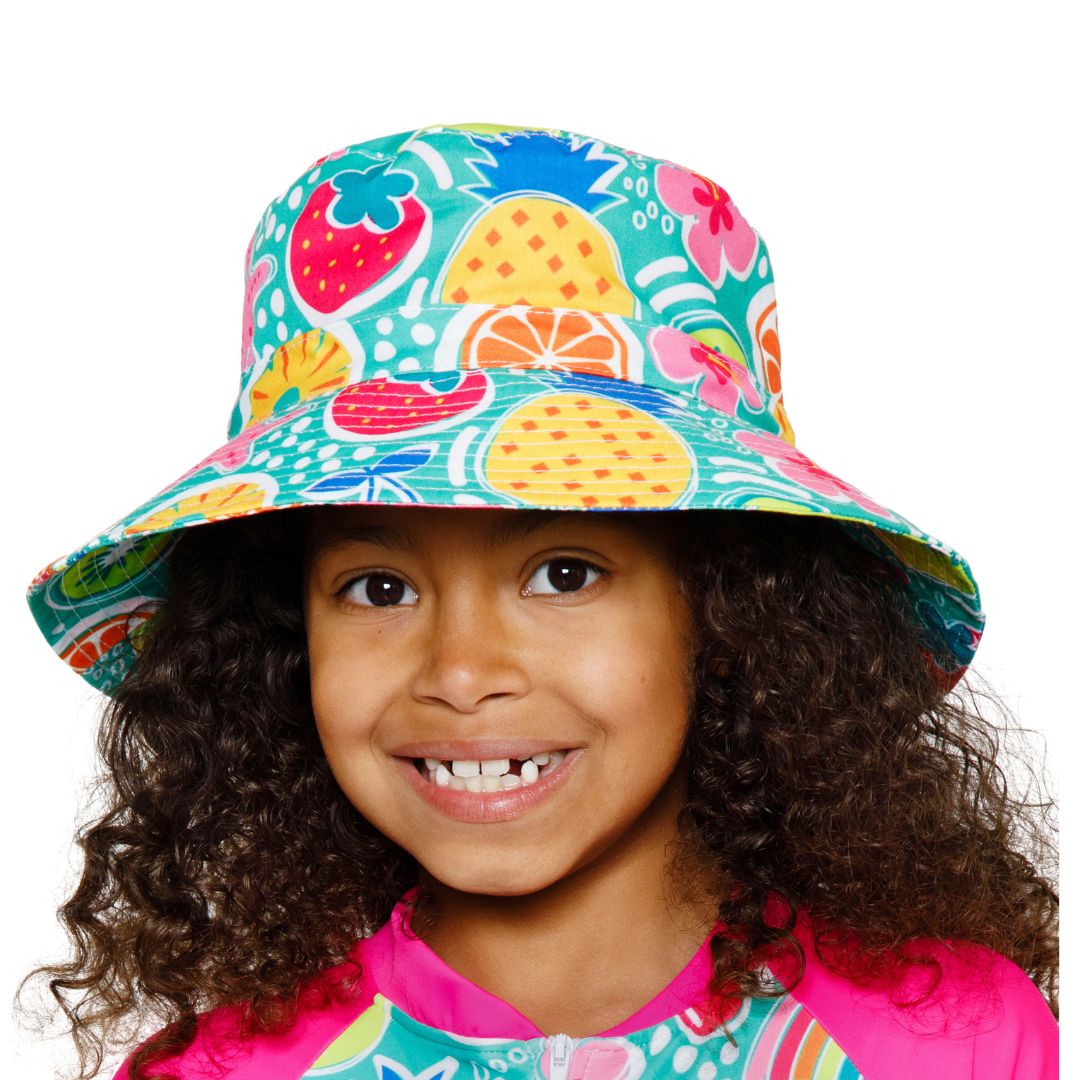 Girls Fruit Bucket Hat | 7cm Brim