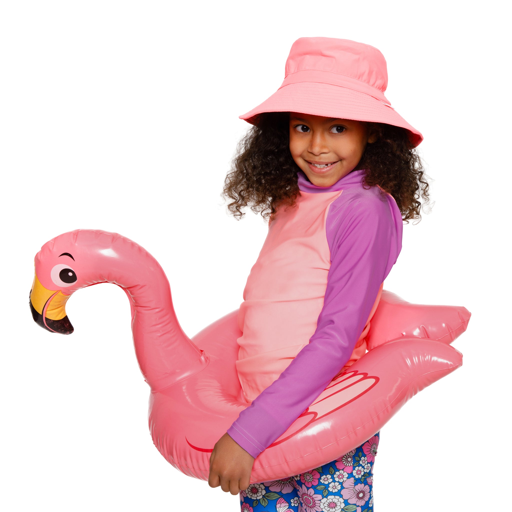 Pink High Visibility |Kids Swim Bucket Hat