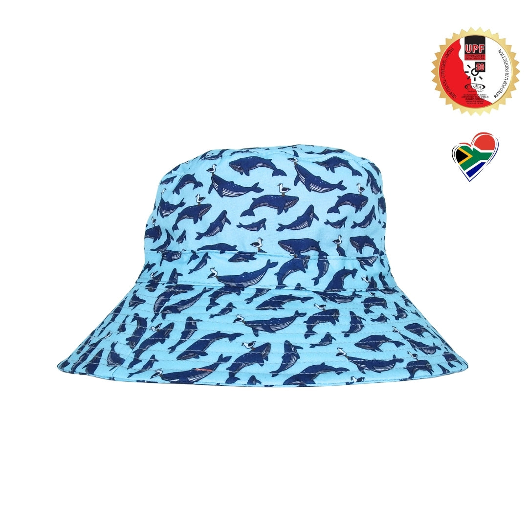 Blue Whale Seagulls | Kids Bucket Hat