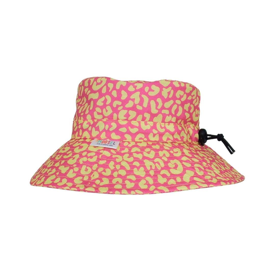 Yellow Pink Leopard Print | Kids Bucket Hat