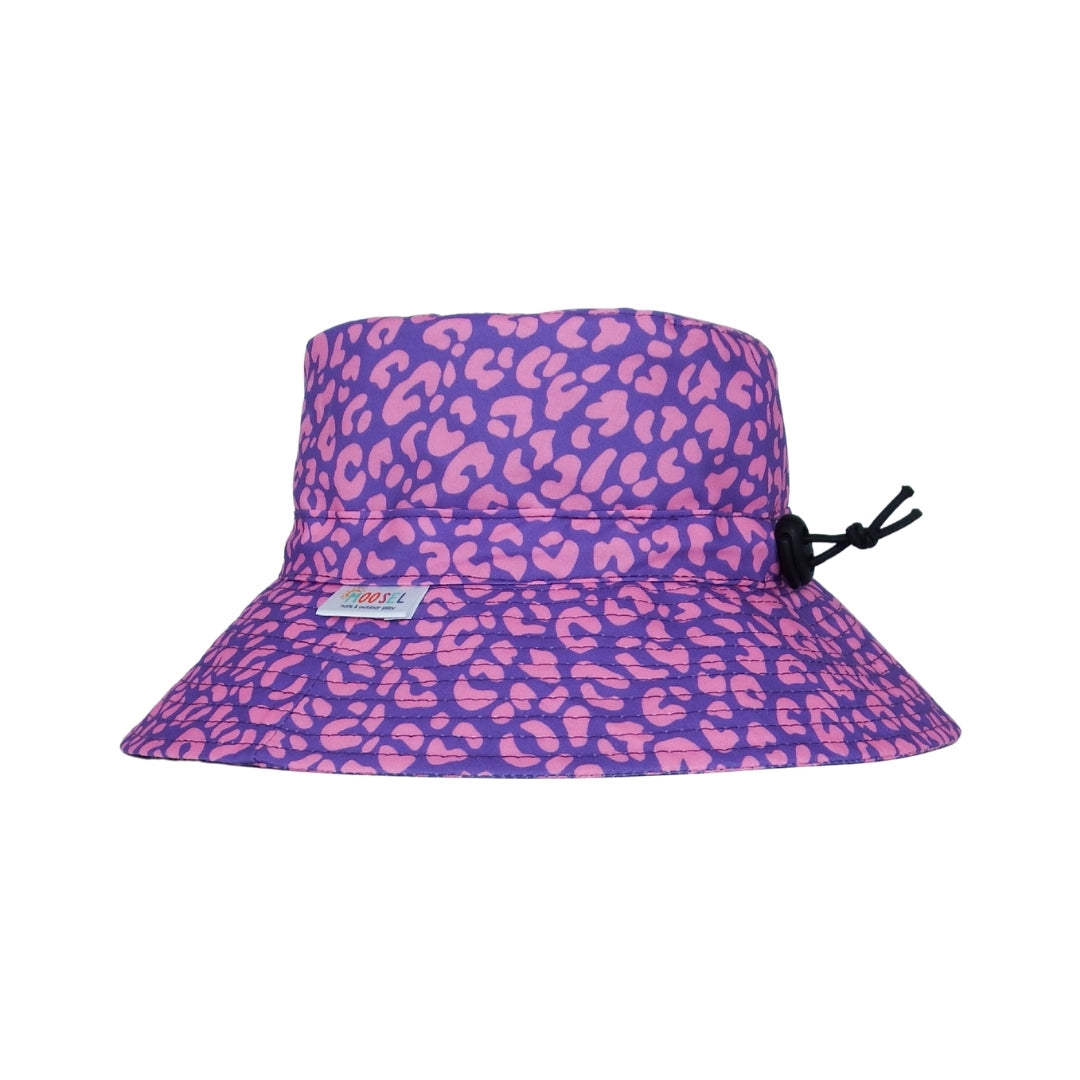 Purple Pink Leopard Print | Kids Bucket Hat