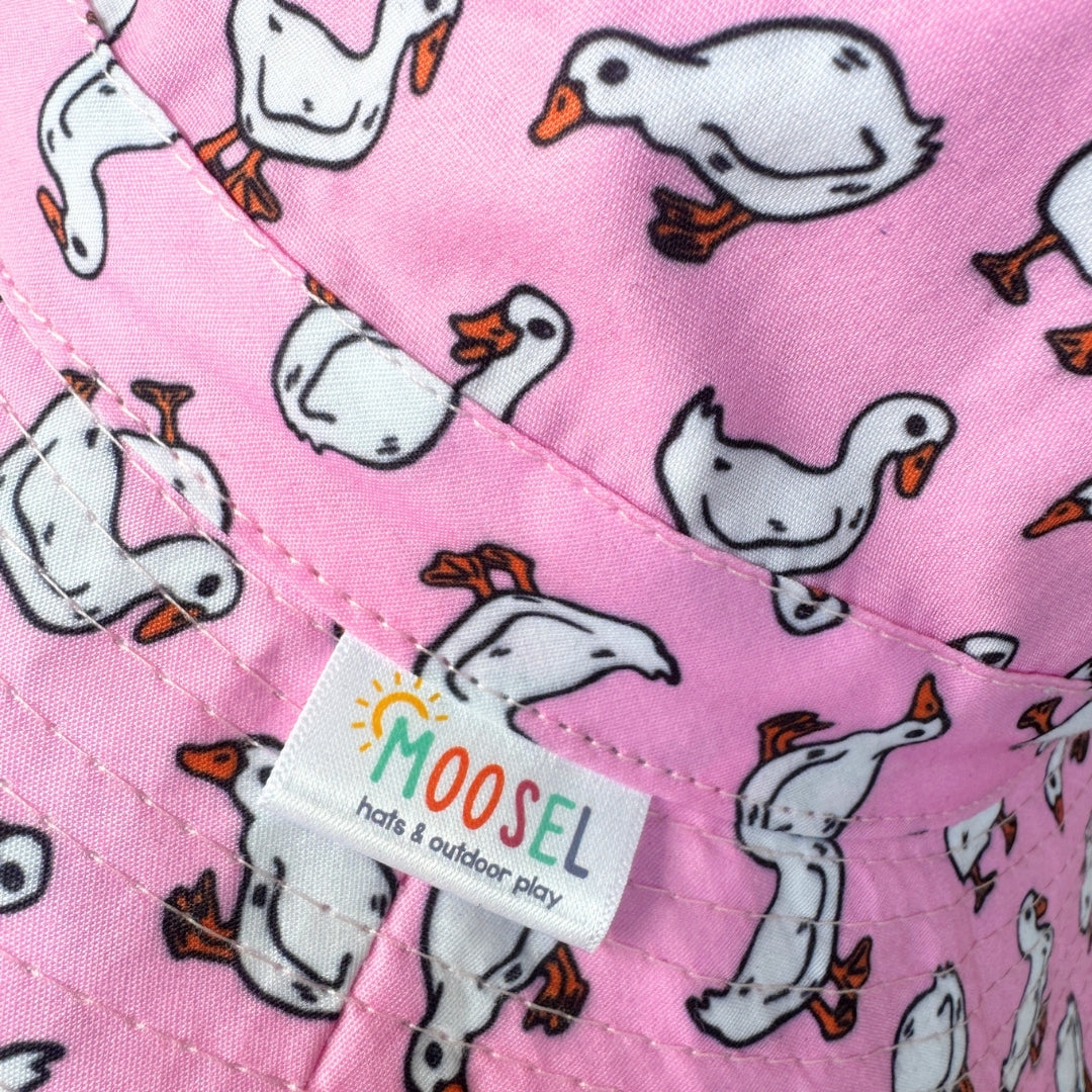 Pink White Ducks | Kids Bucket Hat