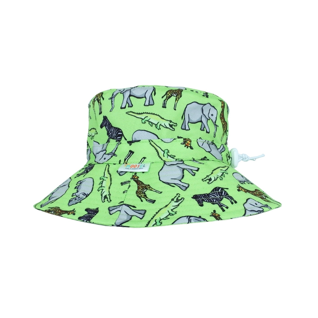 Green Safari Animals | Kids Bucket Hat