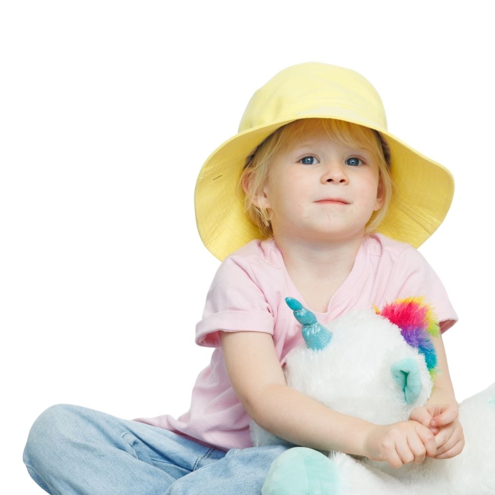 Lemon Yellow Denim | Kids Bucket Hat