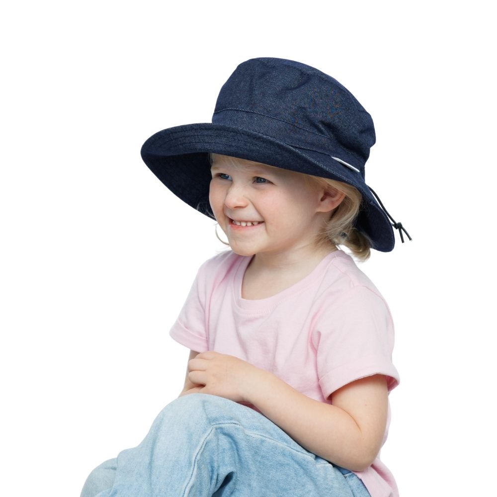 Navy Denim | Kids Bucket Hat