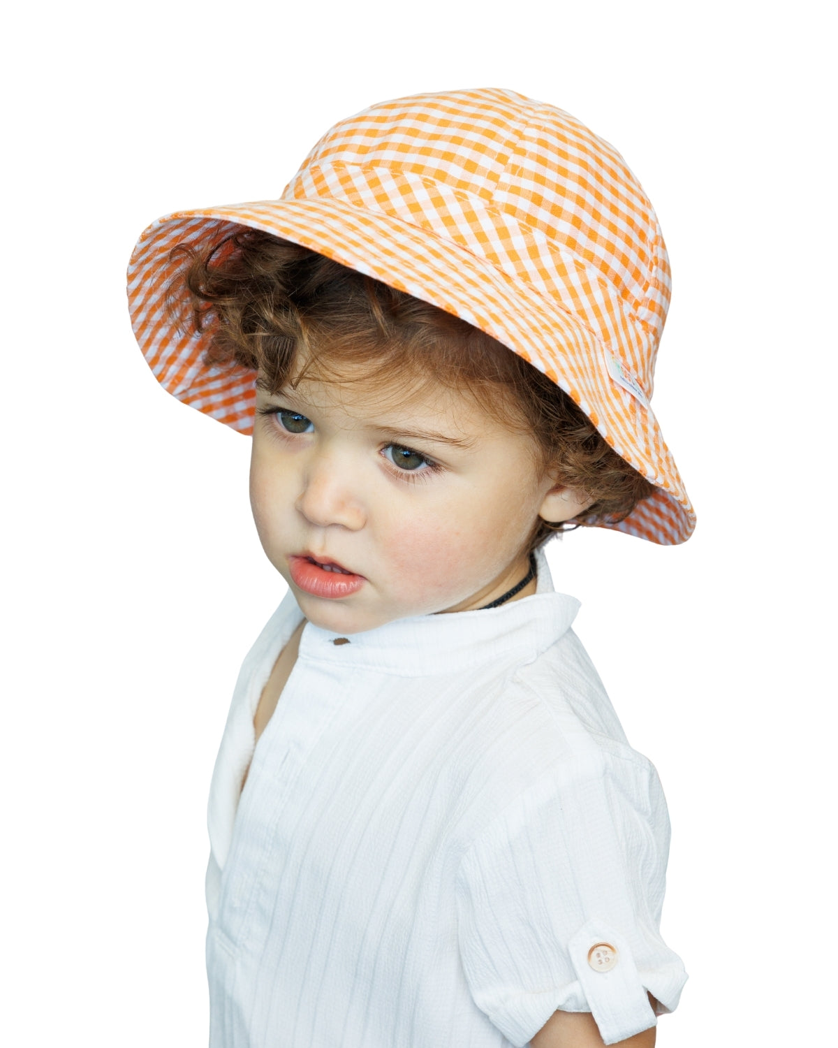 Orange Gingham | Baby & Toddler Sun Hat