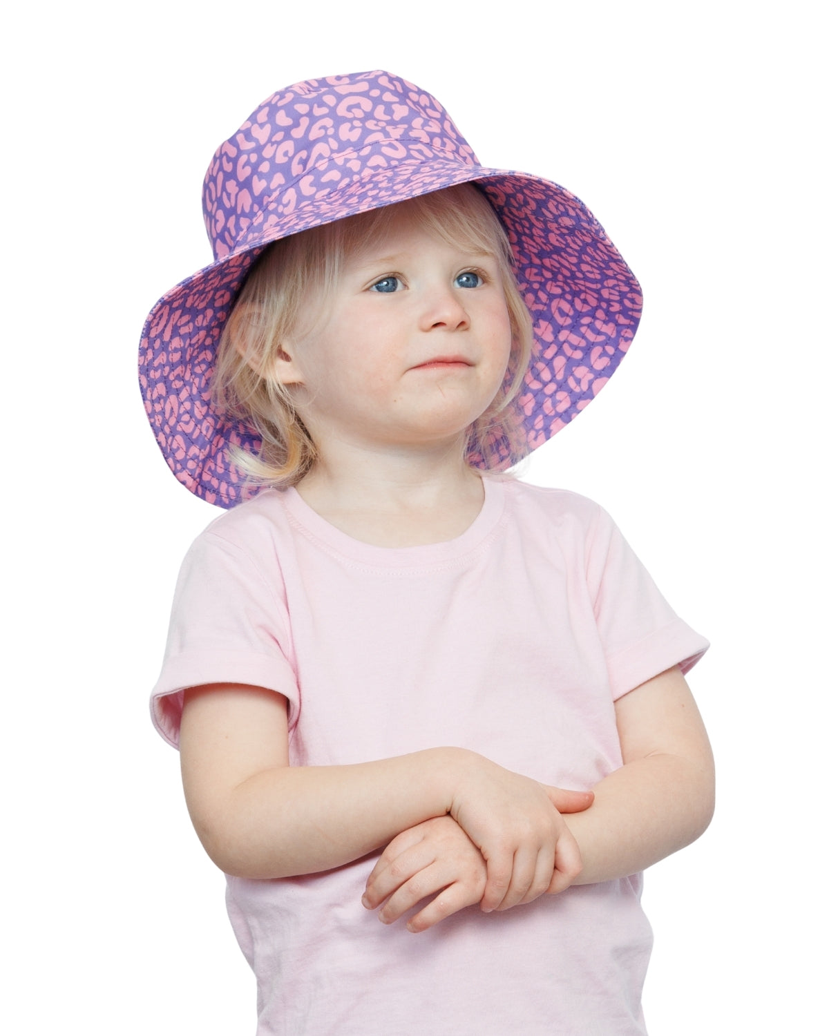 Purple Pink Leopard Print | Kids Bucket Hat
