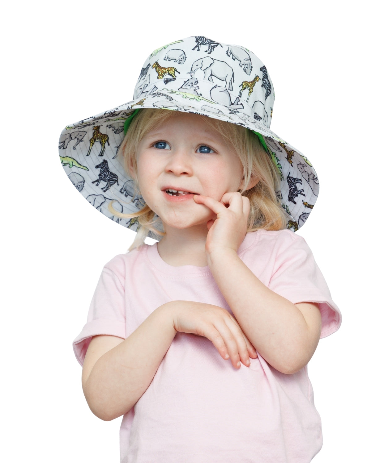 Grey Safari Animals | Kids Bucket Hat